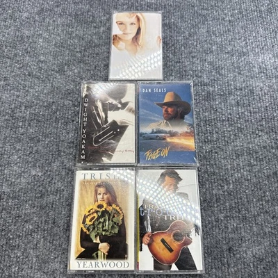 5 Country Cassettes– Trisha Yearwood, Travis Tritt, Dwight Yoakam, NEW Dan Seals - Image 1 of 4