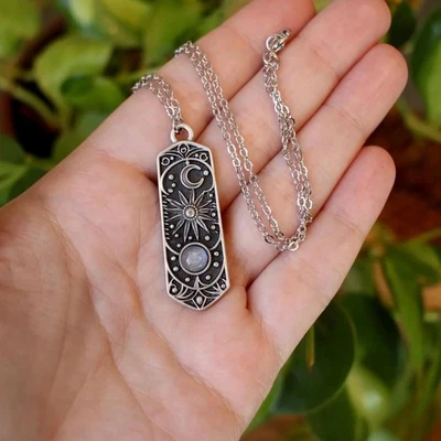 Collar Estrellas Sol Luna Color Plata Foto 1 de 4