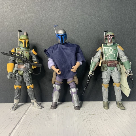 Star Wars Series Hasbro 3 Figure Lot Jango Fett Boba Fett Jodo Fett Jetpack LOOK Cover
