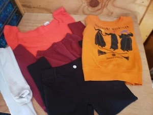 Girls clothing bundle 1 sweater 3 pants 1 tights sz. 6/7/8 (lot K2) - Picture 1 of 8