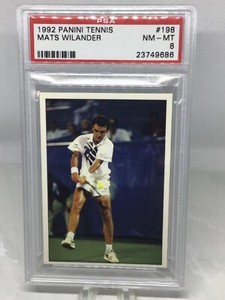 1992 Panini Top Tennis #198 Mats Wilander PSA 8 (Top Pop, Pop 1)