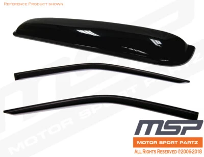 Viseras de lluvia deflector canal de salida y techo corredizo 3 piezas para Toyota Yaris 2 DR 2007-2011 Foto 1 de 4