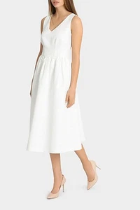 Hi There By Karen Walker- White Sleeveless Midi Dress- Size 8- New with Tags - Picture 1 of 21