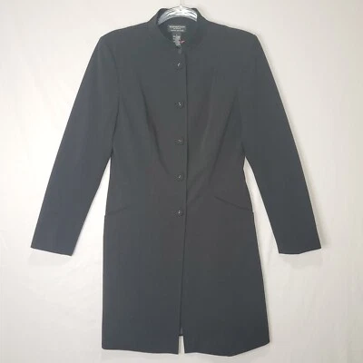 Chaqueta Larga Para Mujer Talla 4 WORTHINGTON WORKS Elastizada Separada Negra Ajustada Forrada Foto 1 de 4