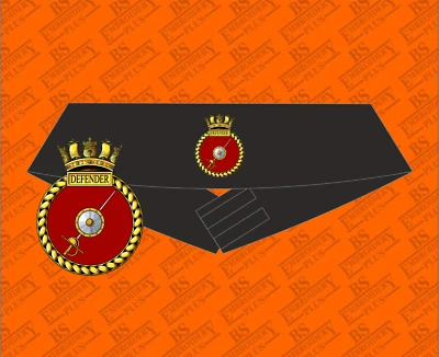 BS EMBROIDERY HMS DEFENDER EMBROIDERED CUMMERBUNDS