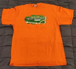 Unisex Houston Dynamo 2008 MLS Soccer T-Shirt Orange Stadium Giveaway Size LARGE - Picture 1 of 3