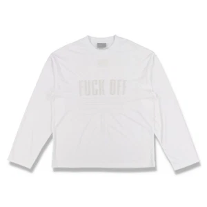 Vetements weißes besticktes Langarm-T-Shirt | Größe M Oversized UVP 780 $ - Bild 1 von 10