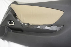 Fits 10-15 Chevrolet Camaro Synthetic Leather Door Panel Insert Cards Beige - Foto 1 di 3