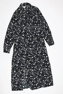 Topshop Womens Black Polyester Blend A-Line Size 10 Collared Slit, - Picture 1 of 10