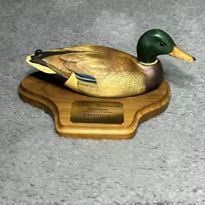 Targa anatra in legno sponsor Tx Ducks Unlimited Palestine vintage RARA - Foto 1 di 11