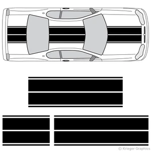 Dual Rally Racing Stripes 3M Vinyl Double Stripe Decals for Chevy Monte Carlo - Picture 1 of 7