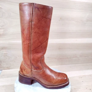 Botas Campus Frye De Colección Para Mujer 7 M Sillín Marrón Puntera Cuadrada 14L Western Mármol - Imagen 1 de 11