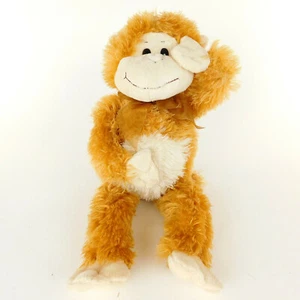 Monkey Collectors Choice Plush Dan Dee Bow Stuffy 18" Gold Body White Stomach - Picture 1 of 8