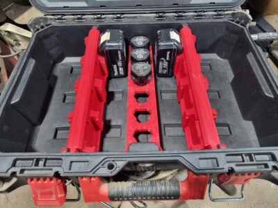 Makita Soportes 4 PACKOUT, Batería Integrada Almacenamiento BL1013, 18V Foto 1 de 4