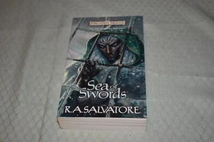 Sea of Swords by R.A. Salvatore (1st Edition/First Printing, paperback, signed) - Picture 1 of 8