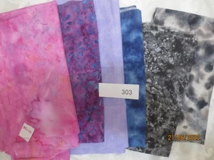 3 yds Vintage Tonal Mottled & Batik Cotton Fabric Blue - Purple - Pink - Black - Picture 1 of 7