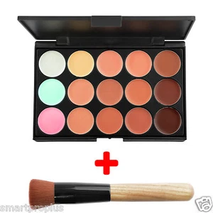 15 Colors Concealer Palette kit with Brush Face Makeup Contour Cream 09 - Picture 1 of 1