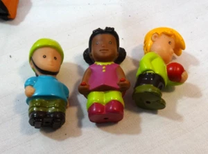 Battat/Little People Black African American girl - boy-boy w/ball - Picture 1 of 3