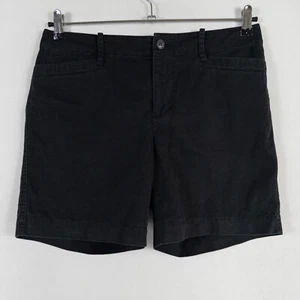 LRL Lauren Jeans Co Shorts Damen 6 PETITE schwarz 100 % Baumwolle mittelhoher Bund Chino - Bild 1 von 9