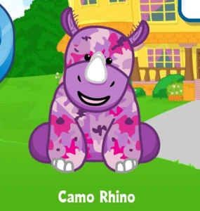 Webkinz Classic Camo Rhino Pet Code Only - Bild 1 von 1