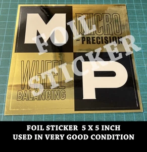 MICRO PRECISION WHEEL BALANCING FOIL DECAL STICKER VINTAGE NASCAR - ROAD RACING - Picture 1 of 9