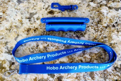 HOBO ARCHERY PRODUCTS Blue Silicon Arrow Puller Grip with Lanyard and Latch Crossbow/Compound