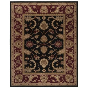 SAFAVIEH Classic CL244C Handmade Black / Burgundy Rug - Picture 1 of 27