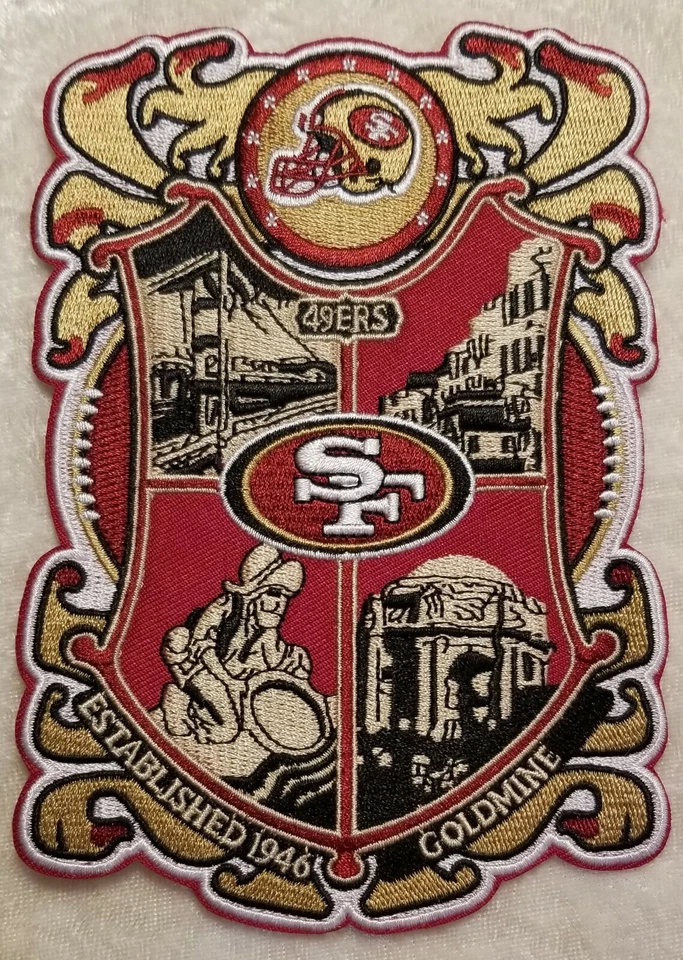San Francisco 49ers 6" Est.1946 Iron On Embroidered Patch Free Tracking!