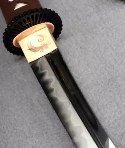 Inusual Japonés Tanto Samurai Katana Cuchillo Espada T10 Acero Arcilla Hoja Templada - Imagen 1 de 14