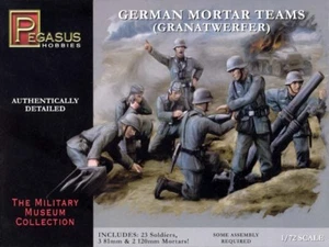 Pegasus Hobbies SOLDATINI 1/72 - World War II German Mortar Teams - MADE IN USA - Imagen 1 de 2
