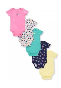 Carter's Girls 5-piece short-sleeved shirts size Preemie Ships N 24h - Picture 1 of 5