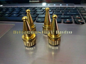 4x HiFi 26mm Speaker Spikes Spike Stand Feet Base brass  - Picture 1 of 5