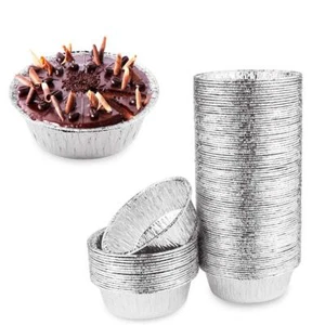 100 Pack 4" Round Tart Pie Foil Pans Disposable Pans Aluminum Foil Tart & Pie... - Picture 1 of 5