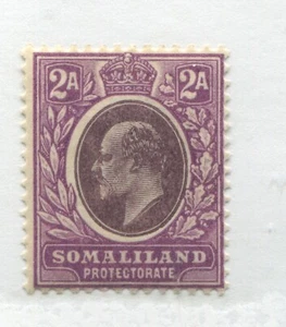 Somaliland KEVII 1905 2 annas on chalky paper mint o.g. hinged - Picture 1 of 1