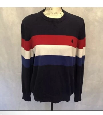 Stafford Men's Sweater Pullover Size XL Multi Striped Knit 100% cotton Casual - Image 1 of 4