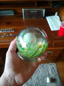 Glass Eye Studio Nike Golf Ball Sand Paperweight - Picture 1 of 11