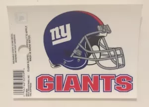 Calcomanía de agarre estático reutilizable de los New York Giants 3,75"" x 3,5"" NFL - Imagen 1 de 1