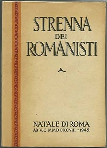Aguinaldo De Romanistas - Navidad Roma 1945 Ltd-Ed Salvatore, - Excelente - Raro - Imagen 1 de 1