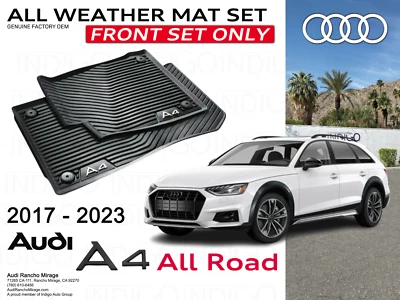Оригинальные всепогодные напольные коврики для Audi A4 ALLROAD 2017-2023 годов выпуска — ТОЛЬКО передний комплект - Изображение 1 из 2