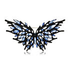 Vintage Style Enamel Crystal Dark Butterfly Brooch Shawl Pin
