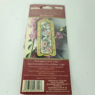 Bucilla Cross Stitch Hummingbird Brass Stitchables Bookmark Kit WM43792 NEW - Image 1 of 4