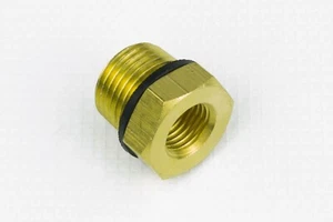 Brass Thread Adapter M14 x 1.5 Female to 1/2" NPT Male Sump Plug Fan Switch - Picture 1 of 2