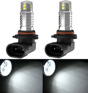 LED 20W 9005 HB3 White 6000K Two Bulbs Head Light High Beam Replace Show Use JDM - Picture 1 of 12