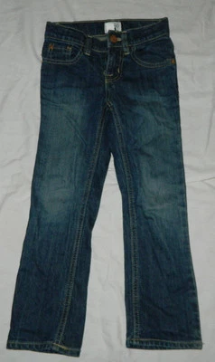 Pantalones de mezclilla lisos azules oscuros ajustados elásticos The Children's Place para niñas jóvenes talla 5 Foto 1 de 3