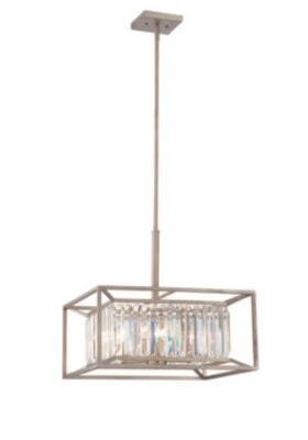 Designers Fountain 87431-AP Linares 4 Light 19" Pendant  Ceiling Aged Platinum - Image 1 of 2