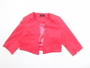 Klass Womens Pink Polyester Blend Blazer Size 10 Open - Picture 1 of 10