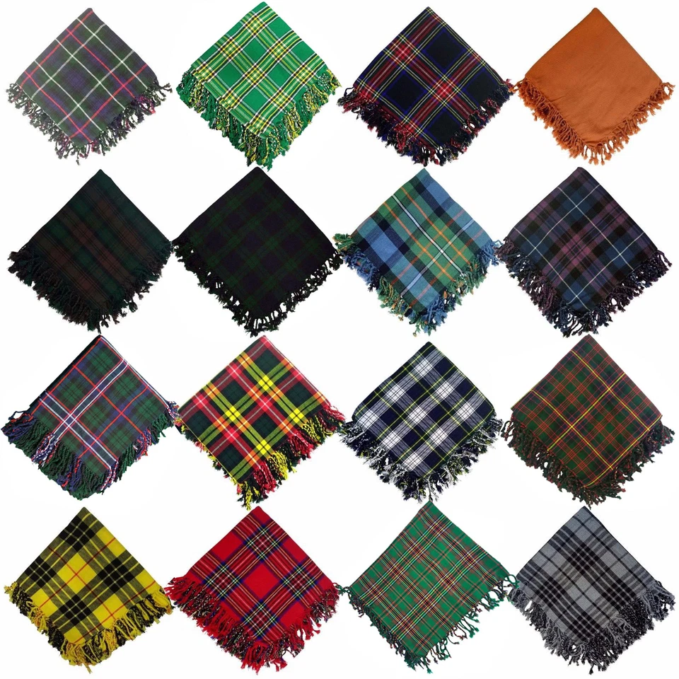 CC Kilt Fliegenplaid versch. Tartans 48X48 Scottish Highland Kilt Fliegenplaid Kilt Plaid