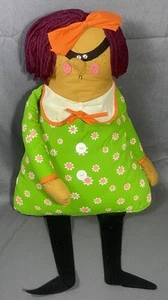 Vintage 1966 Rotten Kid Cloth Doll The Neibaur Complex 20" Floral Mod - Picture 1 of 11