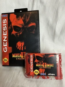 Mortal Kombat 2 “Unlimited Edition" Sega Genesis with case & Custom Cartridge - Picture 1 of 9