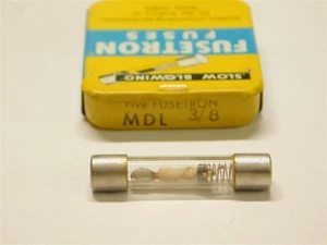 5 fusibles de retardo de tiempo Bussmann MDL-3/8 3/8A 250VAC 0,25" X 1,25" (tipo antiguo) - Imagen 1 de 1